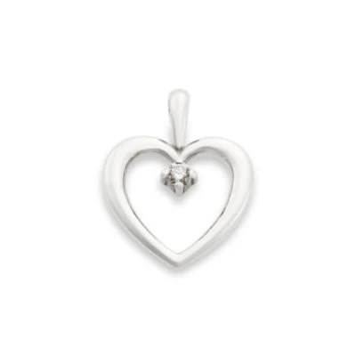 Heart With Diamond Pendant 3 Heart With Diamond Pendant