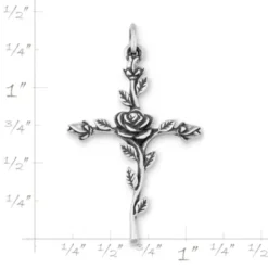 Rosebud Cross Pendant -Fashion Accessories CM 2231 282140 rul