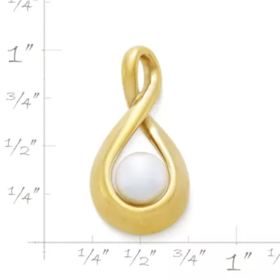 Graceful Twist Pendant With Cultured Pearl 4 Graceful Twist Pendant With Cultured Pearl - Image 2
