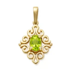 Scrolled Birthstone Pendant