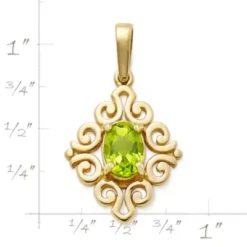 Scrolled Birthstone Pendant -Fashion Accessories CM 5538 578794 rul