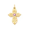 Floret Gemstone Cross Charm -Fashion Accessories CM 5794 310047