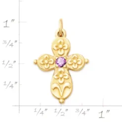 Floret Gemstone Cross Charm 9 Floret Gemstone Cross Charm -Fashion Accessories CM 5794 310047 rul
