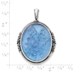 Sculpted Bluebonnet Layered Gemstone Pendant -Fashion Accessories CM 5970 763615 rul