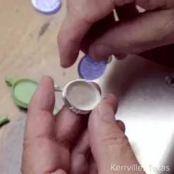 Sculpted Bluebonnet Layered Gemstone Pendant -Fashion Accessories CM 5970 VID