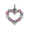 Enamel Floral Heart Wreath Pendant -Fashion Accessories CM 5973 281467
