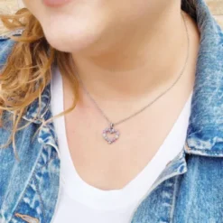 Enamel Floral Heart Wreath Pendant -Fashion Accessories CM 5973 281467 IGC