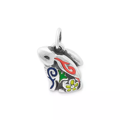 Enamel Festive Bunny Charm 3 Enamel Festive Bunny Charm