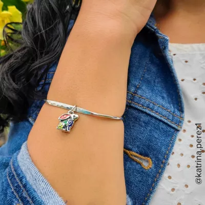 Enamel Festive Bunny Charm 5 Enamel Festive Bunny Charm - Image 3