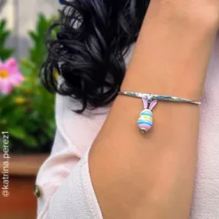 Enamel Bunny Ears Art Glass Charm -Fashion Accessories CM 6041 975672 IGC