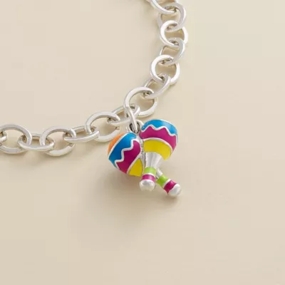 Enamel Festive Maracas Charm 4 Enamel Festive Maracas Charm - Image 2