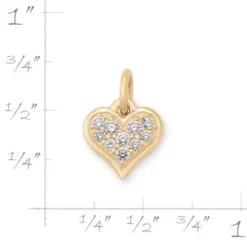 Delicate Pave Diamond Heart Pendant -Fashion Accessories CM 6060 436885 rul
