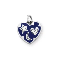 Enamel Written In The Stars Heart Charm