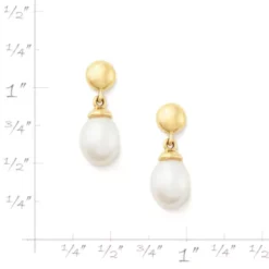 Cultured Pearl Teardrop Earrings -Fashion Accessories EP 1506 882547 rul