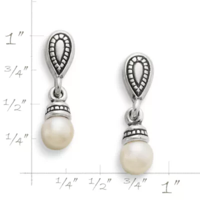Vintage Cultured Pearl Drop Earrings 4 Vintage Cultured Pearl Drop Earrings - Image 2