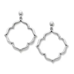 Venetian Frame Hoop Drop Earrings